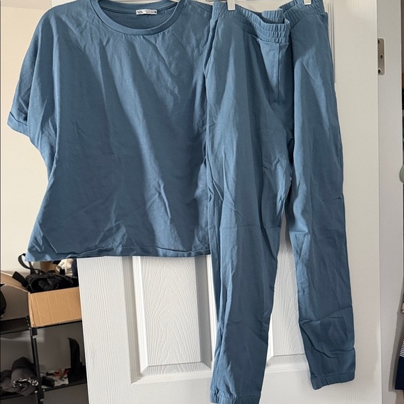 Zara Pants - Zara Blue comfy top and pants set size M